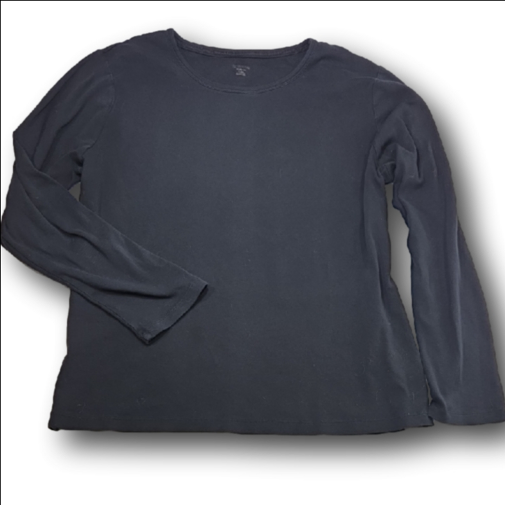 St. John's Bay Women's Charcoal Long Sleeve Tee